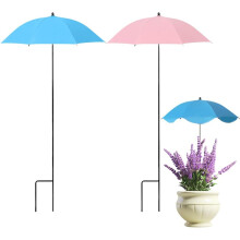 (#02 Blue+Pink, color_name) 1er-Pflanzen-Schirm, verstellbar, 40 Zoll, für Topfpflanzen, Garten
