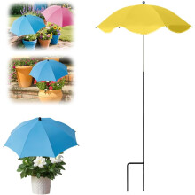 (#01 Yellow, color_name) 1er-Pflanzen-Schirm, verstellbar, 40 Zoll, für Topfpflanzen, Garten