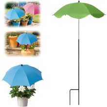 (#01 Green, color_name) 1er-Pflanzen-Schirm, verstellbar, 40 Zoll, für Topfpflanzen, Garten