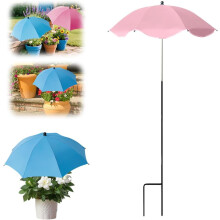 (#01 Pink, color_name) 1er-Pflanzen-Schirm, verstellbar, 40 Zoll, für Topfpflanzen, Garten