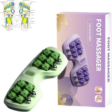 (Green, -) 1er-Fußmassage-Roller, lila, doppelt, tragbar, für Zuhause, Büro