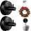 (2Pcs Black, -) Imukuppi koukut oven seppeleille 1