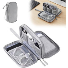 (Gray, -) 1er-Kabel-Organizer-Tasche, grau, wasserdicht, für Kabel, Ladegerät