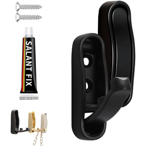 (2Pcs Black, -) Folding Coat Hooks – Heavy Duty Wall Mount, No Drill Flip Down Hook