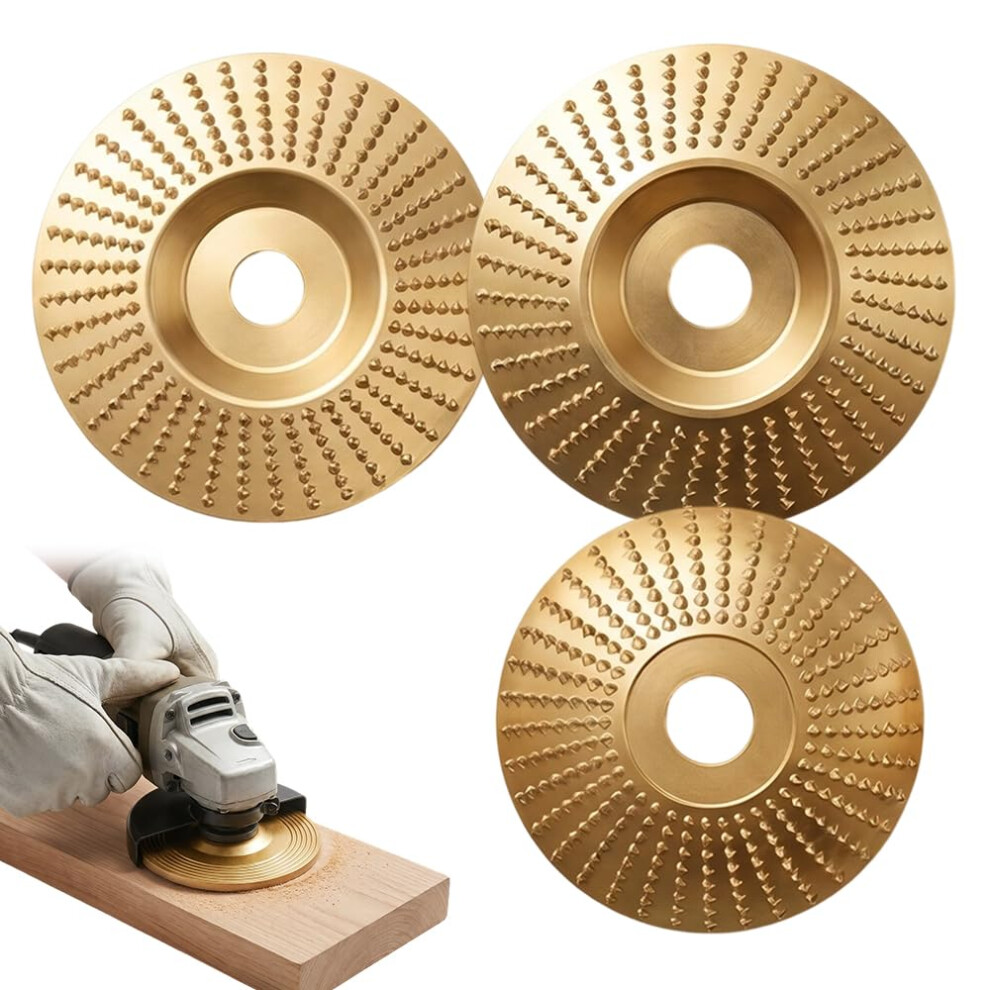 (Gold, -) 3Pcs Wood Carving Disc Set Â For Angle Grinder, Shaping Wheel Attachments 5437706928720