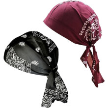 (Black+red, color_name) 1er-Kühl-Kopftuch, elastisch, für Motorrad, Radfahren, Unisex