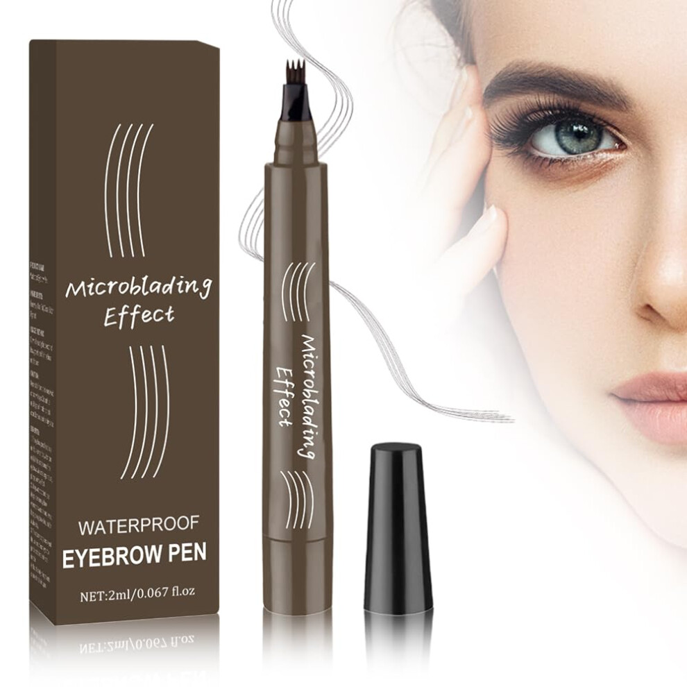 Oimg (Gray Brown, -) Microblading Eyebrow Pencil Â 3D Magic Contouring Pen With Micro-Fork Tip