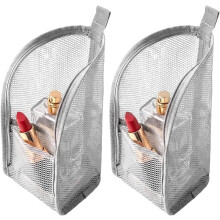 (2Pcs Grey, -) Portable Lightweight Travel Toiletry Bag – Standing EVA Mesh Cosmetic Case