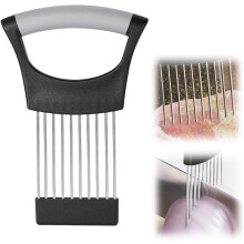 (1 PC, -) Stainless Steel Onion Holder for Slicing – Chopper Assistant for Kitchen