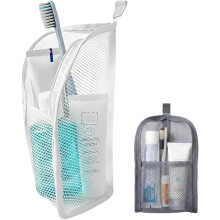 (White, -) Portable Lightweight Travel Toiletry Bag – Standing EVA Mesh Cosmetic Case