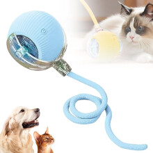 (Blue, -) Interaktiv rullande katt hund boll – smart automatisk kattleksak för inomhus kattungar