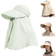 (Green, color_name) 1er-Sonnenhut, UPF50+, mit Nackenklappe, für Outdoor, Angeln