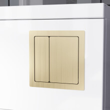 Nes Home Brushed Brass Square Button WC Flush Plate
