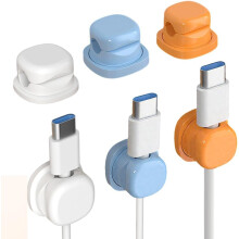 (6pcs Colorful, -) 6 magnetycznych klipsów na kable, organizer do biurka i samochodu, samoprzylepne