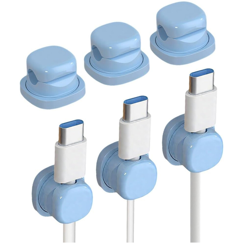 (6Pcs Blue, -) Magnetic Cable Clips Â 6Pcs Cord Organizer For Desk & Car, Adhesive 5437706931287