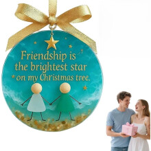 (Brightest, -) 1er-Freundschaftsornament, Herzform, Seeglas, handgemacht, für beste Freunde