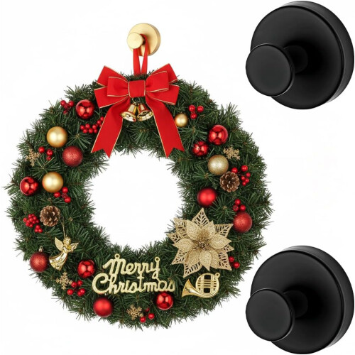 (Black 2pcs, -) Cârlige ventuză grele