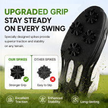 Firm Hold Golf Cleats S Size Shaped Using stiff TEP Rubber Compound Green
