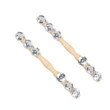 Hand Bells Rattle Shaker Percussion Musical Toy Single Row Tambourine Enduring