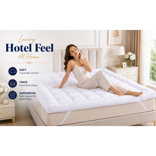(Single) Luxury Mattress Topper Microfiber Extra Deep (Thickness 5CM) Microlite Box Constructed Stitched 1