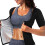 Thin Polyester Shapewears With Front Zippers Comfortable Permeable Slimming Blue XL 3