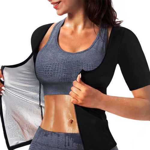 Thin Polyester Shapewears With Front Zippers Comfortable Permeable Slimming Blue XL 2