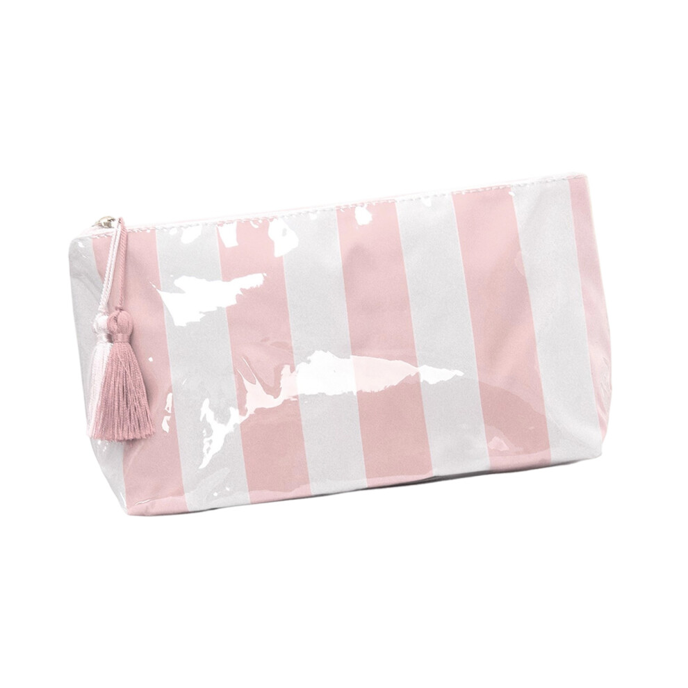 White/Pink Vibrant Patterned Travel Cosmetic Holder Convenient For Personal Items