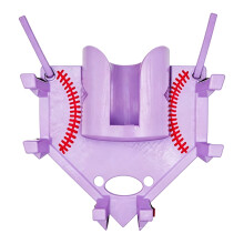Baseball Softball Dugout Organizer Team Sports Organizer with Drink Holder Purple