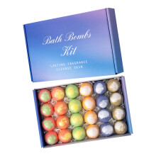 Luxury Bath Ball Collection 24Pieces Bubble Bath Ball with Natural Ingredient
