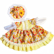 Halloween Geese Outfit Soft Layered Ruffle Dress For Autumn Yard Display yellow 1sunflower