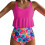 Unique Pattern Modern Swimsuit Polyester Texture Suitable for Water Activity Rose color L 1