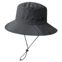 Foldable Unisex Bucket Hat Windproof Design Nylon Texture for Golf Gardening Dark Grey