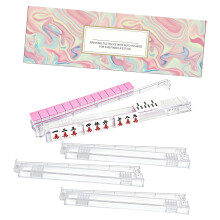 Pack Of 4 Acrylic Mahjong Organizers with Pusher For Mahjong Tile Game Players Clear