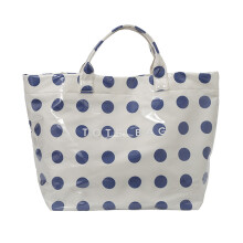 Stylish Dot Bag With Quick Access Feature Holds Laptop Book And Essential Blue