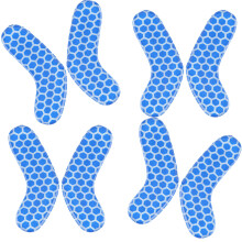 4Pairs Ski Ankle Protectors Comfortable Adhesive Ski Brace with Gel Transparent blue