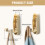 (3Pcs Silver, -) Folding Coat Hooks – Heavy Duty Wall Mount, No Drill Flip Down Hook 6