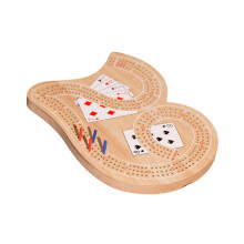 Portable Wood Cribbage Game Strategy Cards Game for Travel And Parties