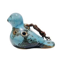 Traditional Ceramic Flute 6 Holes Multitone Ocarina Easy To Play For Student 03sky blue