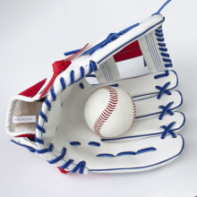 Professional Baseball Glove With Adjustable Wrist Strap White blue 10.5 inches