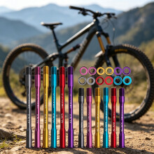 Aluminum Alloy Road Bike Thru Axles In Multiple Color For Enhances Performances Silver