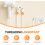 (6pcs White, -) Magnetische kabelclips, 6 stuks, wit 2