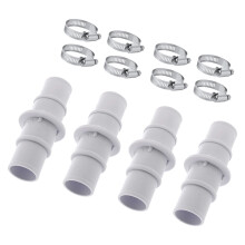 4 flexible Hose Couplers And 8 Solid circlets For Pool Maintenance
