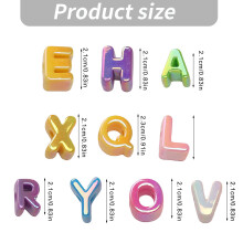 Large Hole Acrylic Beads Colorful Letters DIY Jewelry And Learning Activities L