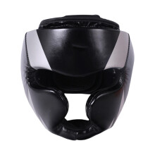 High Impact Boxing Helmet Boxing Head Protections with Reinforced Face Guard Black M