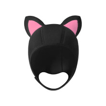 Thick Warm Wetsuit Cap Practical Snorkeling Hood Suitable for Swimming Use Pink cat ears