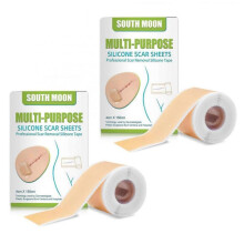 (2pcs) Multi-Purpose Silicone Scar Sheets, Silicone Scar Tape, 4cmx150cm Scar Removal Sheets for Surgical Scars, C-Section, Burn etc.