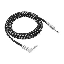 Guitar Cable 6.35mm 1/4inch Guitar Lead Right Angle Guitar Cable Guitar Amp Lead 3m