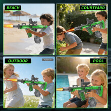 Flashing Light Water Guns Toy For Backyard Pool Fun And Pool Party Entertainment Blue