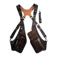 Practical Outdoor Activity Waistcoat Pack Feature Ergonomic Shoulder Strap Brown