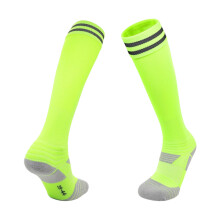 Breathable Long Tube Sports Sock Colorful Soccer Sock Nonslip Design Fluorescent green S